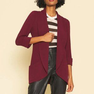 French Mauve Melanie Knit Jacket - Burgundy Size Large